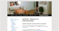 Desktop Screenshot of kachelofen-mader.at