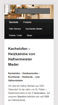 Mobile Screenshot of kachelofen-mader.at